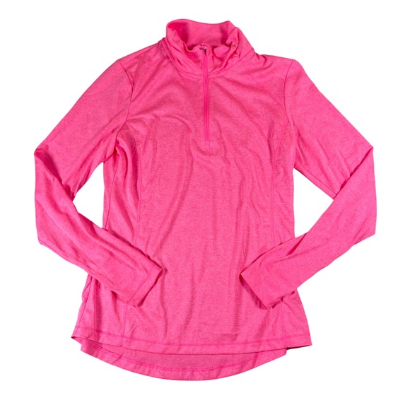 Danskin NOW Quarter Zip Pullover Long Sleeve Womens Medium Pink Athletic Top - Picture 1 of 7